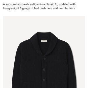 Men's Black Shawl Cardigan